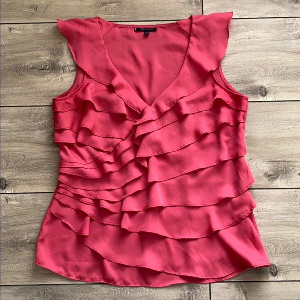 AK ANNE KLEIN Women’s Ruffle Top Size M